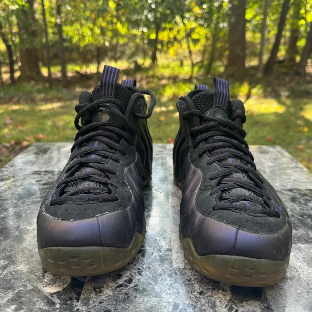 Nike Air Foamposite One Eggplant 2009 314996-051 Size 9.5 Men ( SOLE DETACHED) - Picture 4 of 16
